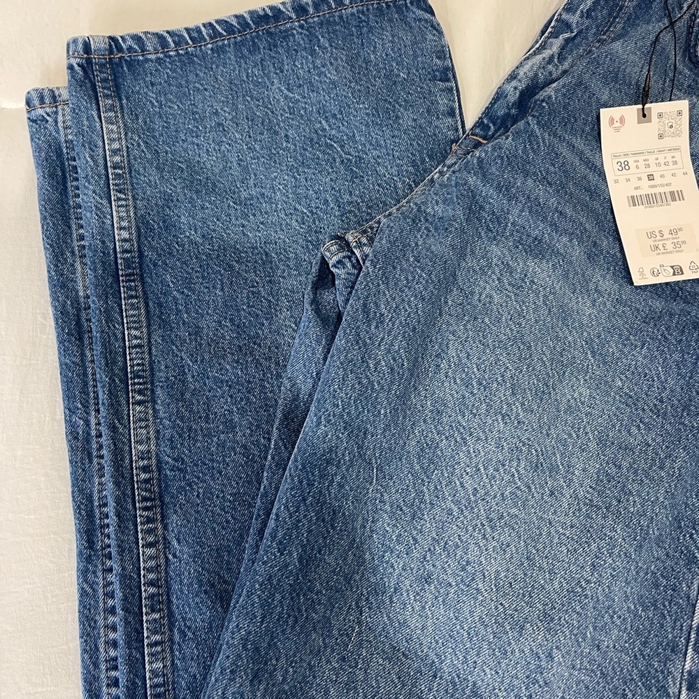 Zara Light Blue Straight Fit Jeans